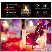 Battery-operated floating LED candles for water surfaces