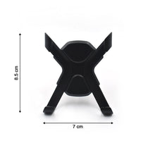 Adjustable car mount for air vents, demonstrating its flexible phone holding arms.