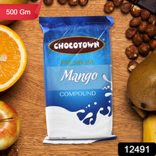 Smooth, yellow Mango Compound Chocolate slab showcasing its vibrant colour.