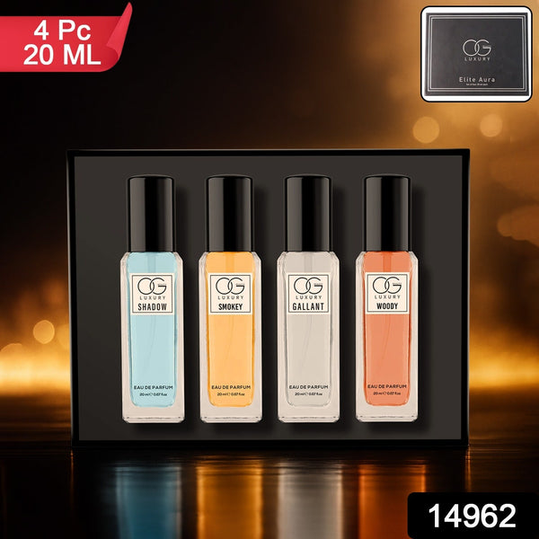Four 20ML unisex fragrance bottles in luxury perfume gift set