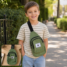 Kids Multi Pocket Sling Crossbody Chest Bag Canvas Bag for Little Boys Girls (1 Pc)