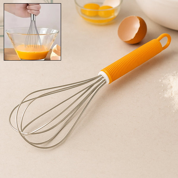 Stainless Steel Manual Whisk – Cream, Flour & Egg Mixer (16 Cm)