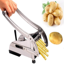 The French fries cutter machine with its removable parts laid out for easy cleaning.
