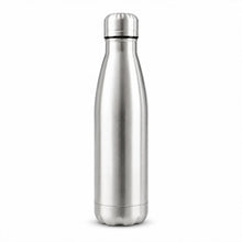 Single stainless steel water bottle displayed against a clean white background.