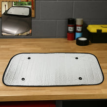  Car Windshield Sun Shade (80x35 cm) displayed on a car windshield.