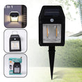 18W solar wall double light with motion sensor installed outdoors