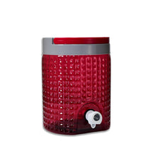 Stylish plastic jug featuring a unique diamond-cut design.