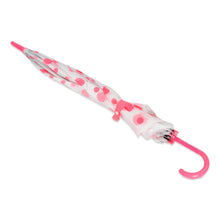 Compact and lightweight dot printed umbrella, perfect for travel.