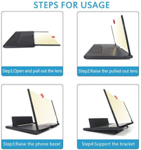 Compact mobile phone screen amplifier providing clear, enlarged viewing.