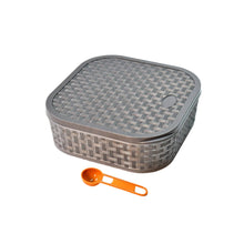 Spice box with 7 sections, plastic design in wooden style