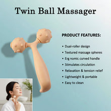 Portable dual ball body massager for muscle tension relief and skin care