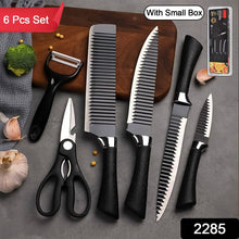 Stainless Steel Knife Set With Chef Peeler And Scissor (6 Pieces)