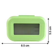 Alarm clock size guide image showing dimensions