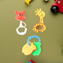 Colorful baby rattles designed ergonomically for small infant hands