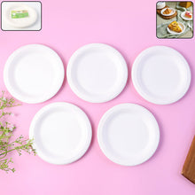 6 inch compostable bagasse plate made from sugarcane fiber