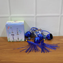Evil Eye Wind Chime with Bells and Tassels for Home Decor (2 Pc Set)