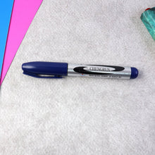 Multi-surface permanent blue marker pen for office and art use