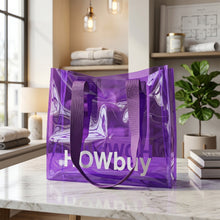 Stylish Transparent Carry Bag with Handle Strap (30x27 Cm)