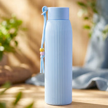 Stylish textured glass drinking bottle for office and gym