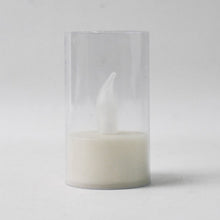 Set of flickering LED flameless candles enhancing décor for events