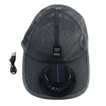 Solar fan baseball cap to stay cool in summer heat