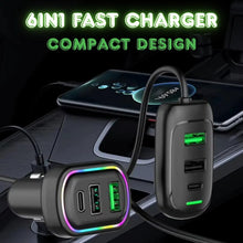 Universal car charger with RGB LED lighting
