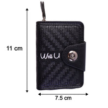 Black Zip-Around Card Holder Wallet – Secure Multi-Card Organizer