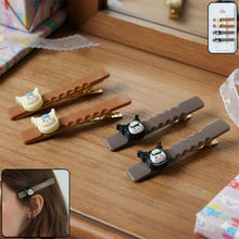 Cute character heart hair pins adding playful charm to hairstyles