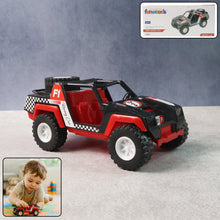 Funwoods free-wheel racing jeep toy car with wide tyres for stable push and go play