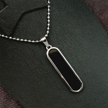 Stylish minimalist necklace pendant with polished metal finish