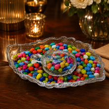 Glass turtle figurine with plate for Vastu and home styling