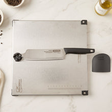 Stainless Steel 2 in 1 Cut and Chop Board with Knife and Sharpener (1 Set) view 7