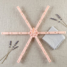 Space saving foldable drying rack with clips for balconies