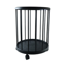 Durable metal laundry bin with removable liner bag