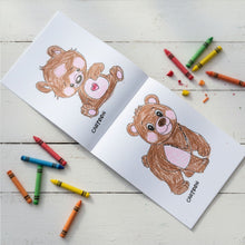 Variety of themed pages inside kids colouring books set