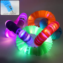 Connected LED Glow Pop Tubes forming various creative shapes