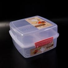 Portable lunch box with snap-lock lid perfect for travel and office