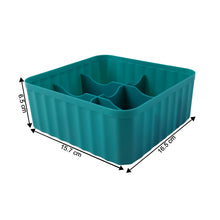 Square storage box with six sections for neat household arrangement