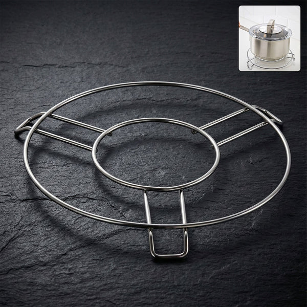 Durable stainless steel hot pot stand supporting cookware securely