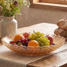 Clear glass serving dish for starters and sweets