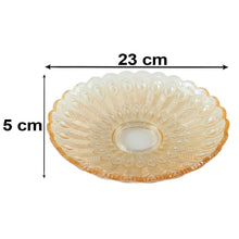 Transparent glass plate for nuts, chips and dry fruit