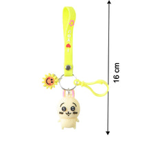 Bright decorative strap of cartoon bunny silicone keychain