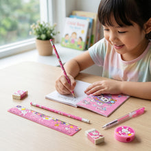 Essential pink school supplies pack for young children