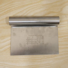 Durable stainless steel dough scraper for bakers