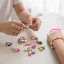 Creative kids jewelry making set featuring a variety of beads and charms