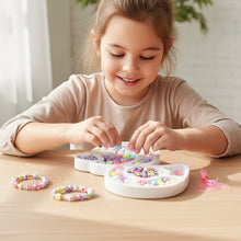 Children's jewelry making kit with elastic thread and assorted beads