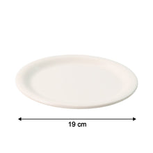 19 cm diameter plastic dinner plate showing size and dimensions