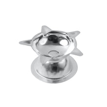Stainless steel lotus pattern worship diya suitable for oil or ghee use