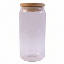 White background display of glass storage jar