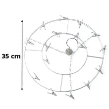 Space saving multi peg hanger for balcony and indoor drying